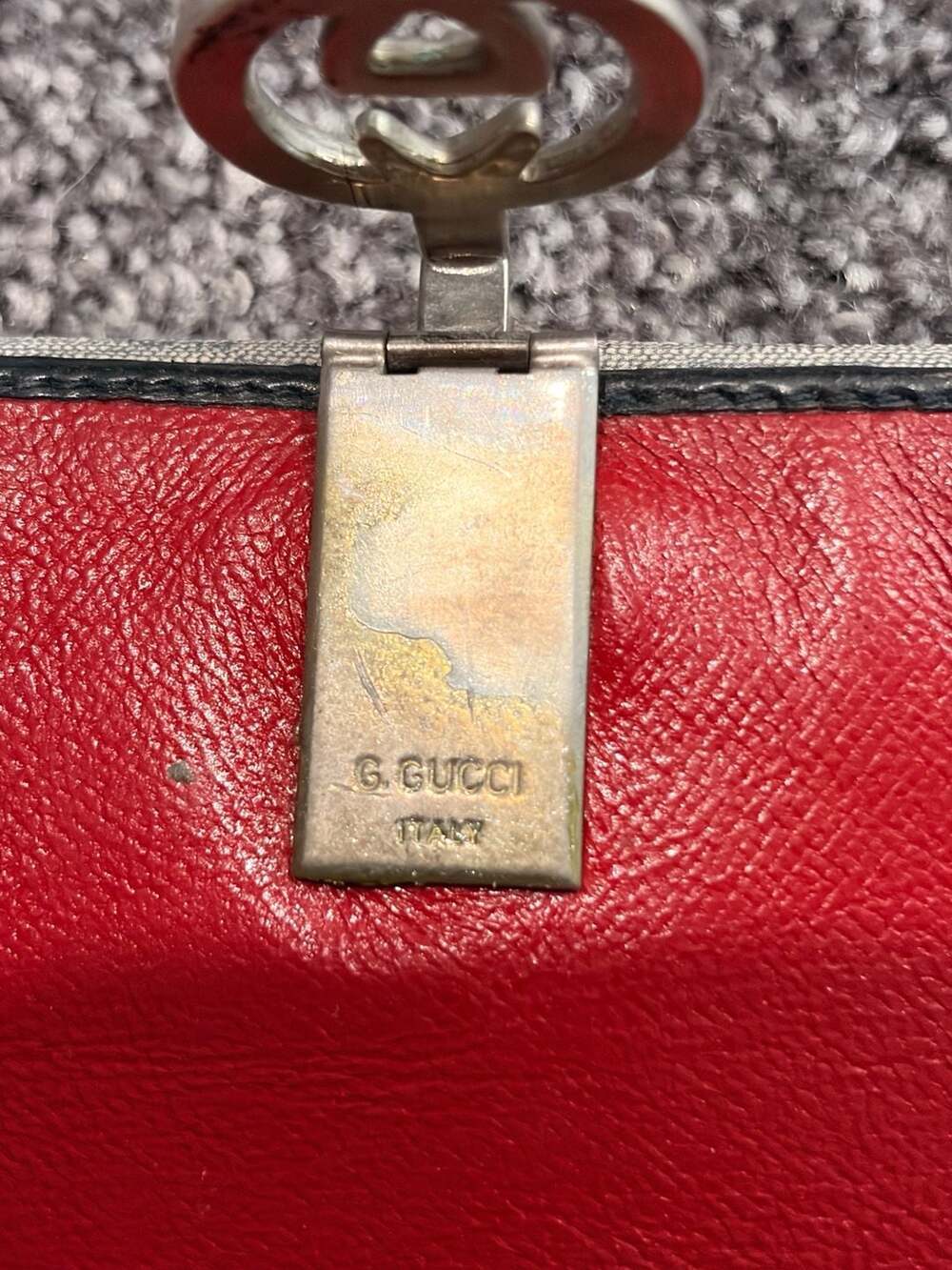 Vintage 2000s Gucci GG Monogram Continental Clutch Wallet with Web Stripe - Picture 10 of 15